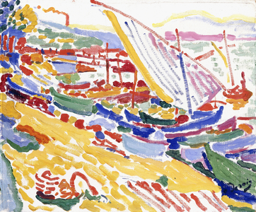 Boats at the Port of Collioure, 1905 (oil on canvas)