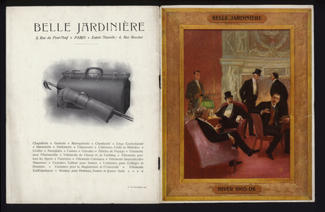 Pages from Belle Jardiniere catalogue of men's fashion, Winter 1905/06 (litho)