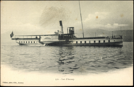 Lake Dannecy, View of the Ferry City of Annecy