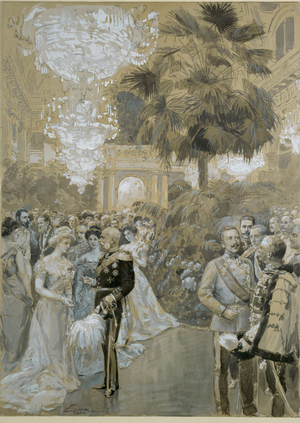 Court ball at the Vienna Hofburg, the town palace of the Emperors of Austria-Hungary …