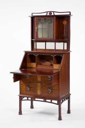 Writing bureau, c.1900 (mahogany)