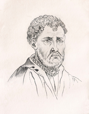 Battista Franco Veneziano aka Giovanni Battista Franco, il Semolei or Battista Franco, from Le Vite de' più eccellenti pittori, scultori, e architettori or Lives of the Most Excellent Painters, Sculptors, and Architects by Vasari, pub.1829