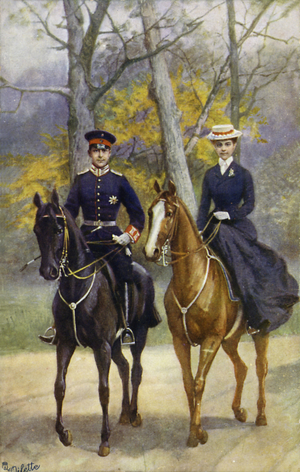 The German Crown Prince and Princess (colour litho)