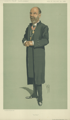The Rev Herbert Edward Ryle (colour litho)