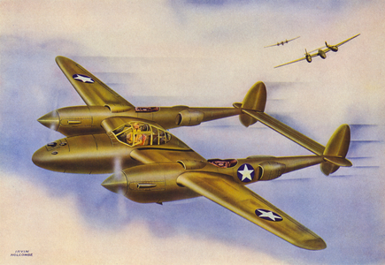 Lockheed P-38, Lockheed Lightning (colour litho)