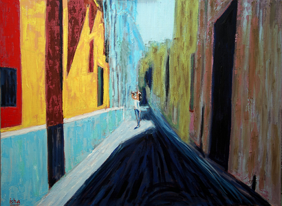 Senorita Selfie en Sol, 2020 (oil on canvas)