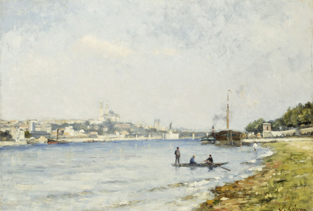 The Seine at Passy, ca. 1880 (oil on canvas)