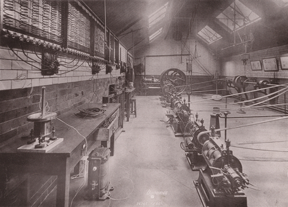 Owen's College, Manchester: Dynamos (b/w photo)