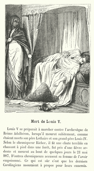 Mort de Louis V (engraving)