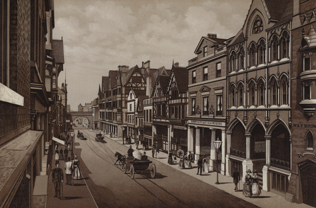 Eastgate Street, Chester (litho)