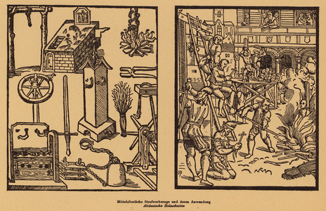 Medieval punishments (woodcut)