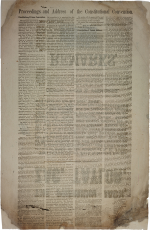 Proceedings and address of the Constitutional Convention, c.19th March 1861 (litho)
