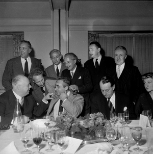 Henri Georges Clouzot, Jean Renoir, Jacques Becker, Andre Malraux ..., France, 1954 (photo)