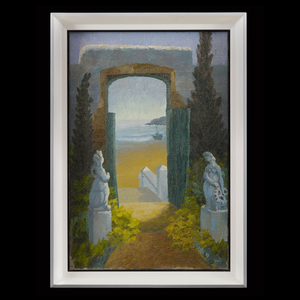 View through an Arch to the Beach Beyond, 1964 (oil on canvas)