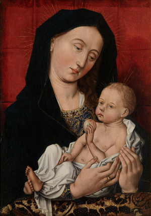 Virgin and Child (oil on panel)
