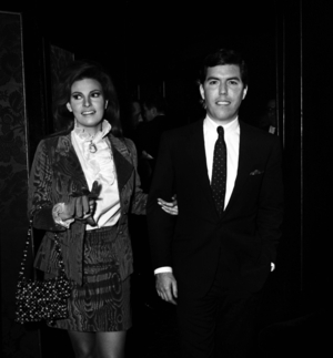American Actress Raquel Welch and her fiance Patrick Curtis in Paris, February 11, 1967 (photo)