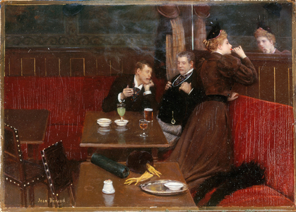 Three figures in a café, ca. 1890 (oil on canvas)