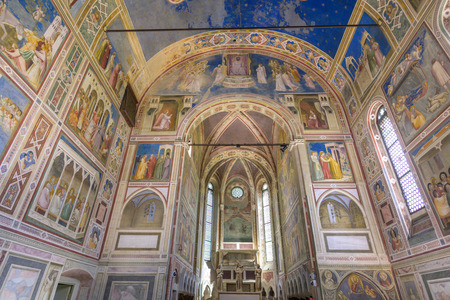 Scrovegni Chapel or Arena Chapel with frescoes by Giotto di Bondone, Padua, Province of Padua, Italy, Europe, c.1305 (photo)
