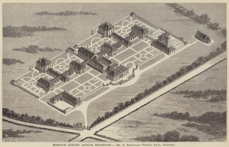 Norwich Lunatic Asylum, Hellesdon (engraving)