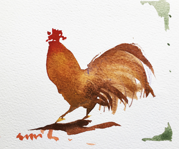 Cockrel 2, 2020 (work on paper)