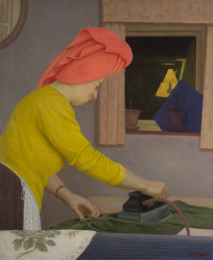 Amy Ironing, c.1953 (oil on canvas)