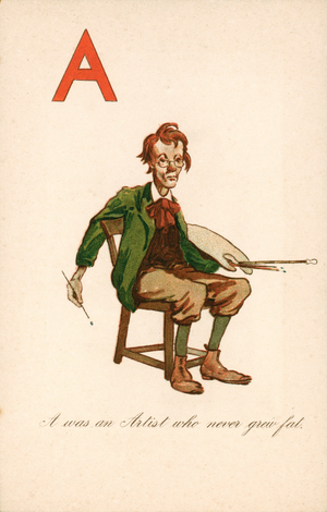 A, Artist (colour litho)