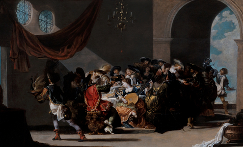 A party, 17th century (oil on canvas)
