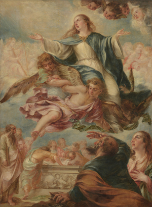 The Assumption of the Virgin, c.1658-1660 (oil on canvas)