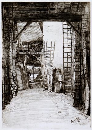 The Lime Burner, 1859 (etching)