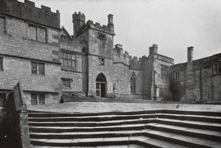 Haddon Hall: The Lower Courtyard (b/w photo)