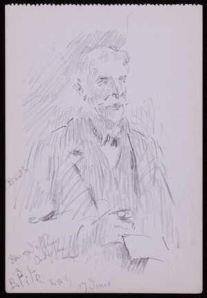 Portrait of A Beresford Pite, 1927 (pencil on paper)