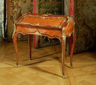 Writing desk with inclined top, from the salon of the palace d' Abondant …