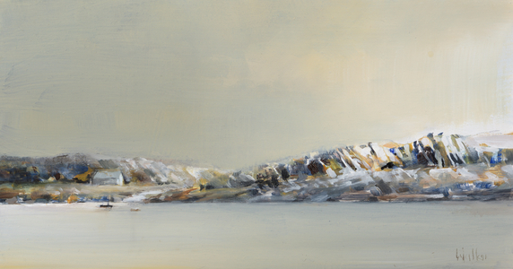 Boathouse, Jura (oil on canvas)