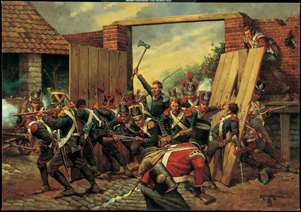 The Great Gate of Hougomont - 1815, 1996 (oil on linen)