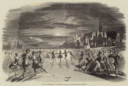 "Pas de Patineurs," in the New Ballet, at Her Majesty's Theatre (engraving)