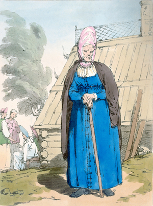 Baba or Old Woman (colour litho)