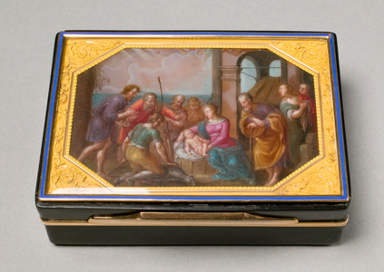 Snuff Box, c.1810-20 (gold-mounted tortoiseshell, agate, enamel)
