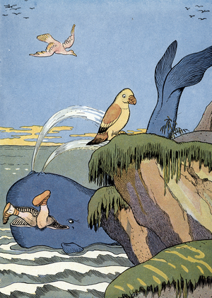 Jonas swallowed by the whale, 1926 (Illustration)