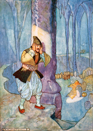 He was Imprisoned in the Cave (colour litho)