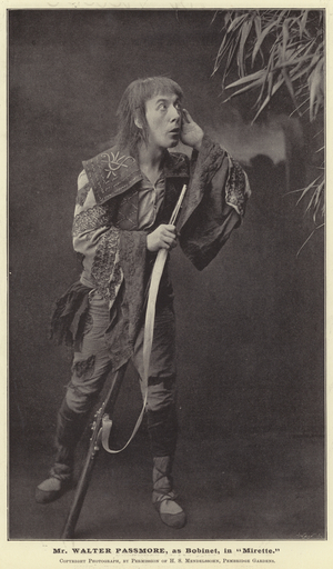 Mr Walter Passmore, as Bobinet, in "Mirette" (b/w photo)