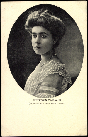 Crown Princess Margaret of Sweden, portrait, necklace