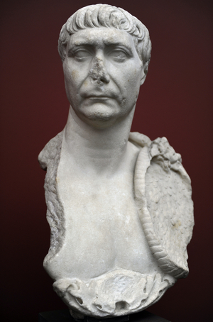 Trajan (53-117 AD). Roman emperor (98-117). Bust. Marble. From the Baths of Caracalla, Rome. Carlsberg Glyptotek Museum. Copenhagen. Denmark.