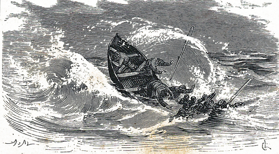 A long-boat, 1850