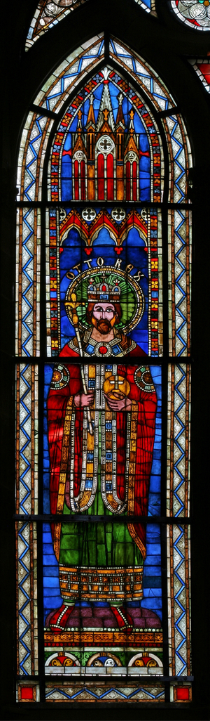 Window w13 depicting Emperor Otto I (stained glass)