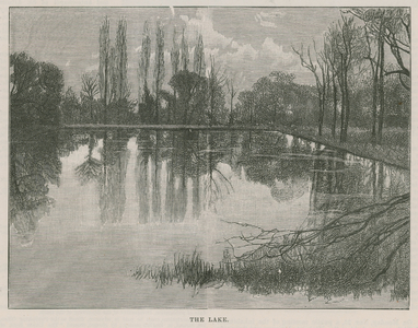 The new public park at Highgate: the lake (engraving)