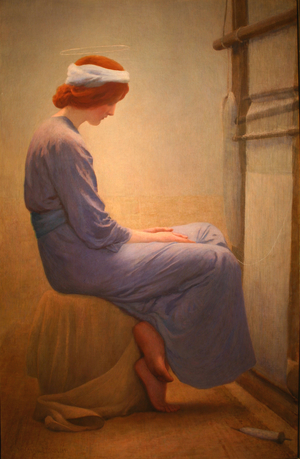The Virgin at the Loom, 1895 (oil on canvas)