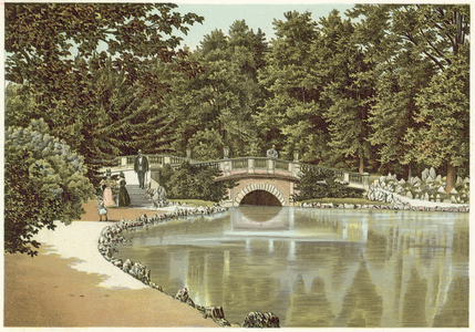 Cheltenham: Pittville Gardens (colour litho)