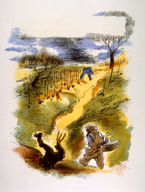 Humorous Wine Illustration 1946.Ilustration by Julien Pavil