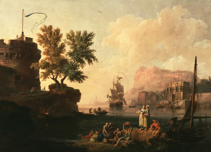 Mediterranean Harbor Scene, c.1763 (Oil on canvas)