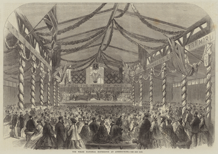 The Welsh National Eisteddfod at Aberystwith (engraving)